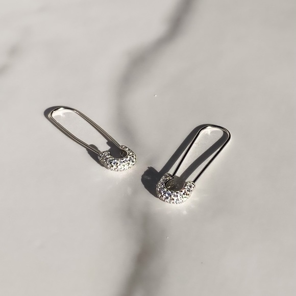 Safety pin earrings - Gorgeous ✨ Silver 925 - Picture 2 of 3